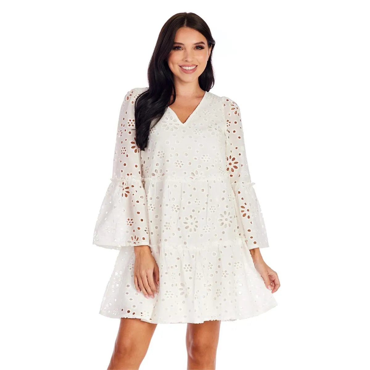 White Meredith Eyelet Dress